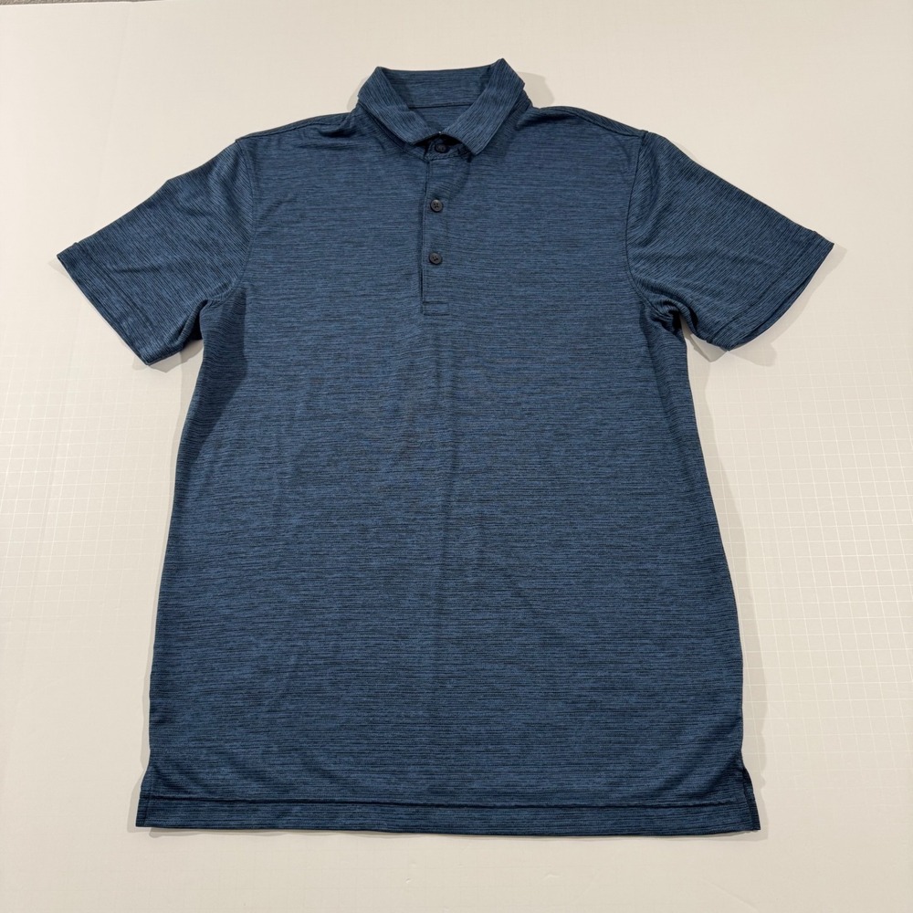 Zella Performance Polo Mens XS Blue Space Dye Short Sleeve MZ446886MN
